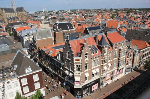 Haarlem, the Netherlands -August 6th 2015:  City overview of Haarlem