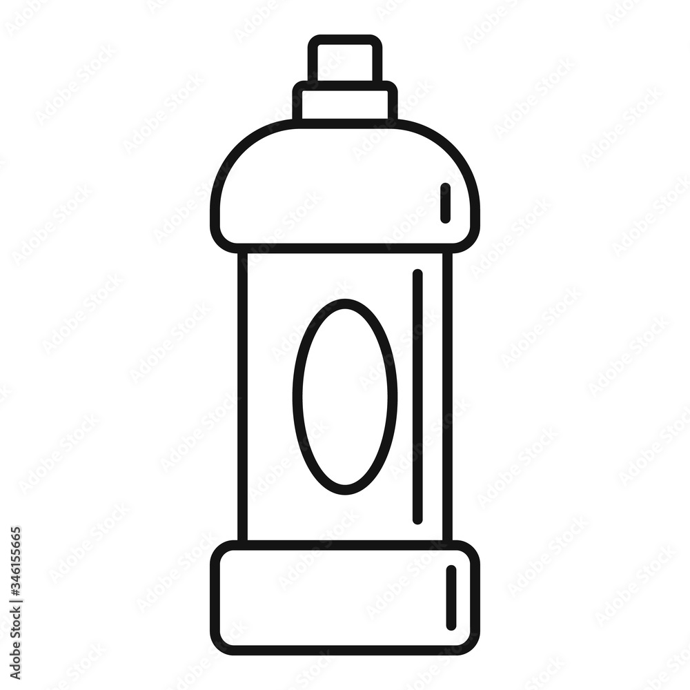 Fototapeta premium Domestic bleach bottle icon. Outline domestic bleach bottle vector icon for web design isolated on white background