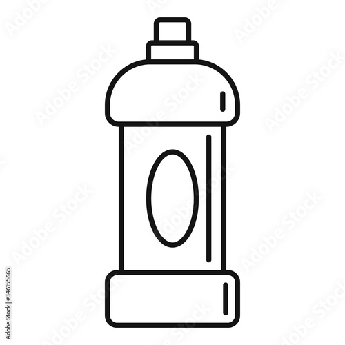 Domestic bleach bottle icon. Outline domestic bleach bottle vector icon for web design isolated on white background