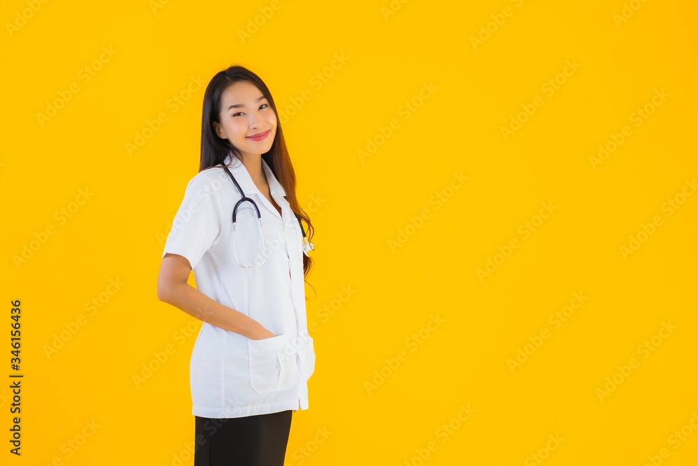 Portrait beautiful young asian doctor woman smile happy Portrait beautiful young asian doctor woman smile happy