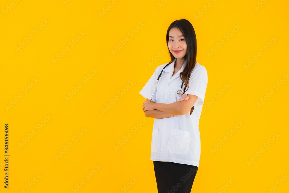 Portrait beautiful young asian doctor woman smile happy Portrait beautiful young asian doctor woman smile happy