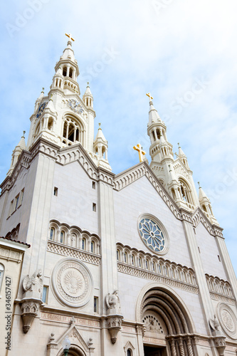 Canvas Print Saints Peter & Paul Church at Washington Square, San Francisco, California, Unit
