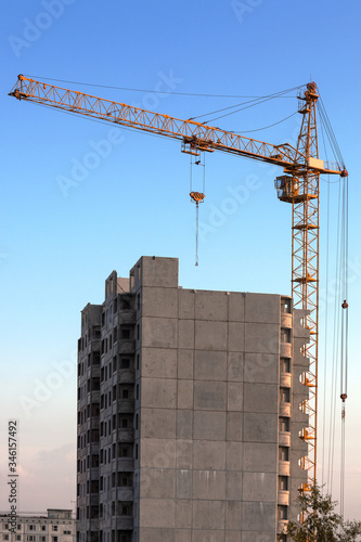 crane and building under construction