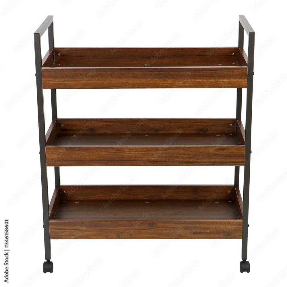 wood and metal shelf isolated on white background wood and metal shelf isolated on white background