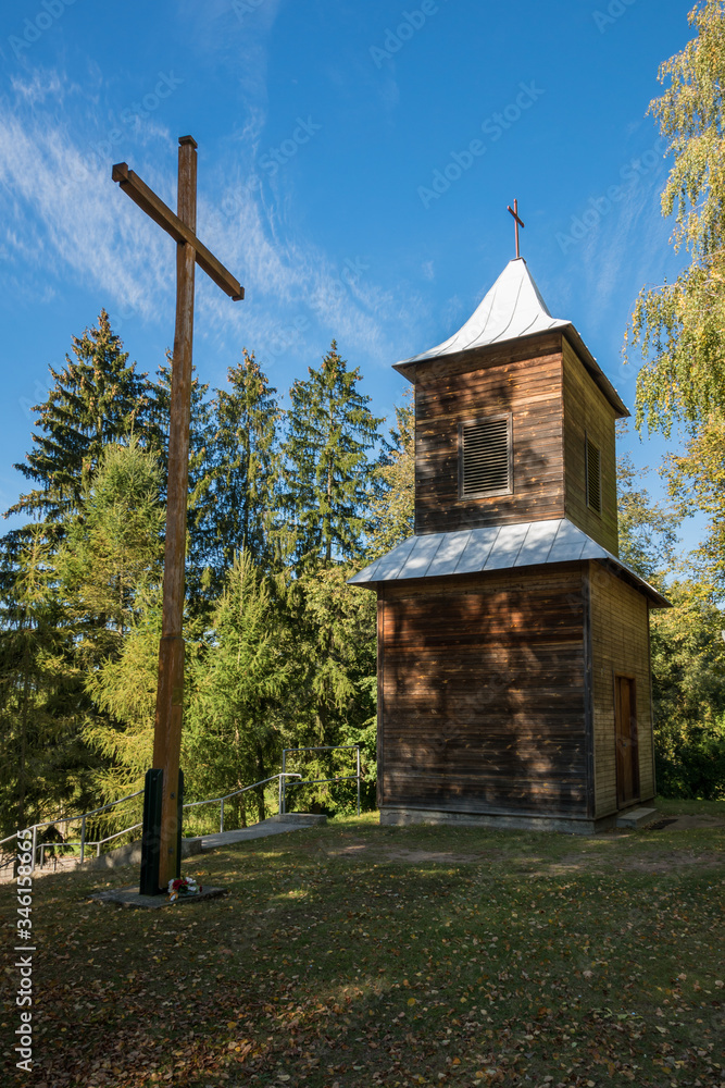 Wooden church in Monkinie near Augustow, Podlaskie, Poland