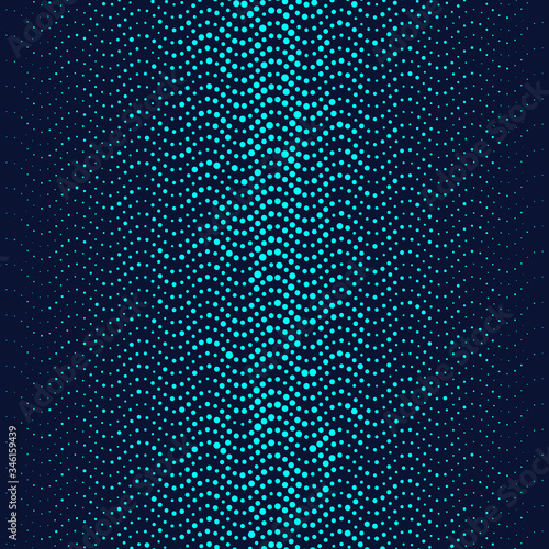 Abstract dots background. Halftone blue waves effect.