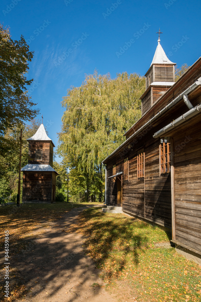 Wooden church in Monkinie near Augustow, Podlaskie, Poland