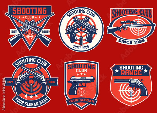 set bundle of shooting club badge collection