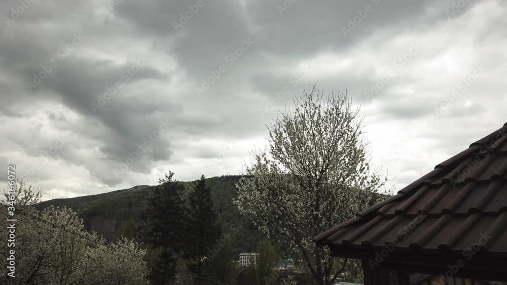 Time lapse of massive rainy clouds moving over the mountains Time lapse of massive rainy clouds moving over the mountains