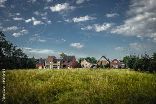 Houses on the Countryside of Belgium