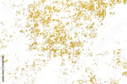 Gold splashes Texture. Brush stroke design element. © banphote