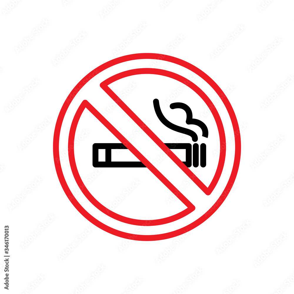 No Smoking Icon Design Vector Template No Smoking Icon Design Vector Template