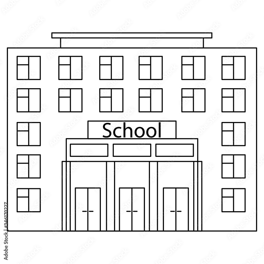Vector illustration flat design. School Doodle Vector illustration flat design. School Doodle