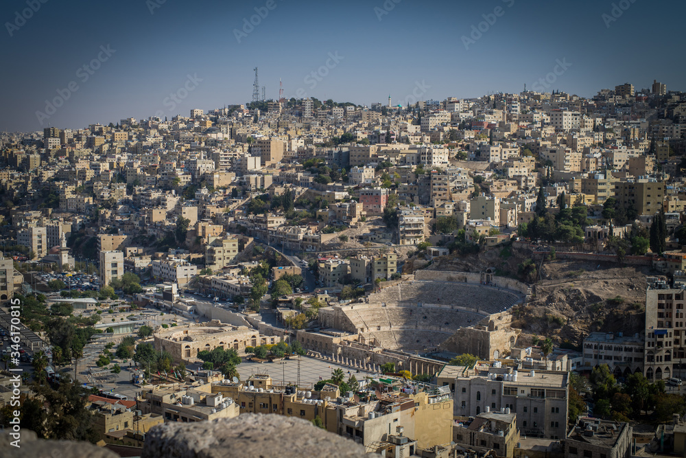City of Amman bird's eye view