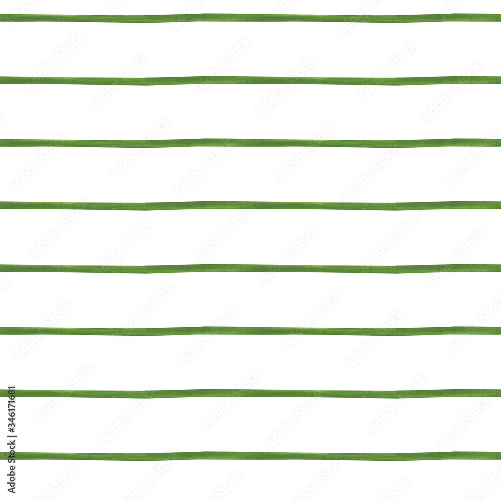 Seamless pattern in a thin, green stripe on a white background. An infinite, free line of paint. A simple ornament. Print for fabric, paper, packaging. Stock image Seamless pattern in a thin, green stripe on a white background. An infinite, free line of paint. A simple ornament. Print for fabric, paper, packaging. Stock image