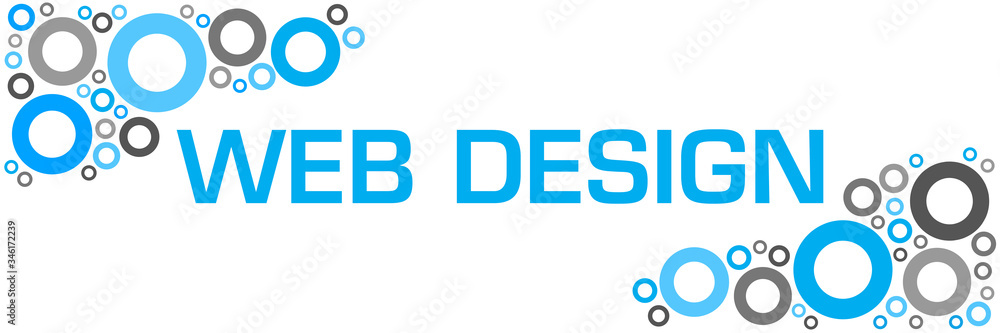 Web Design Blue Grey Rings Corners Web Design Blue Grey Rings Corners