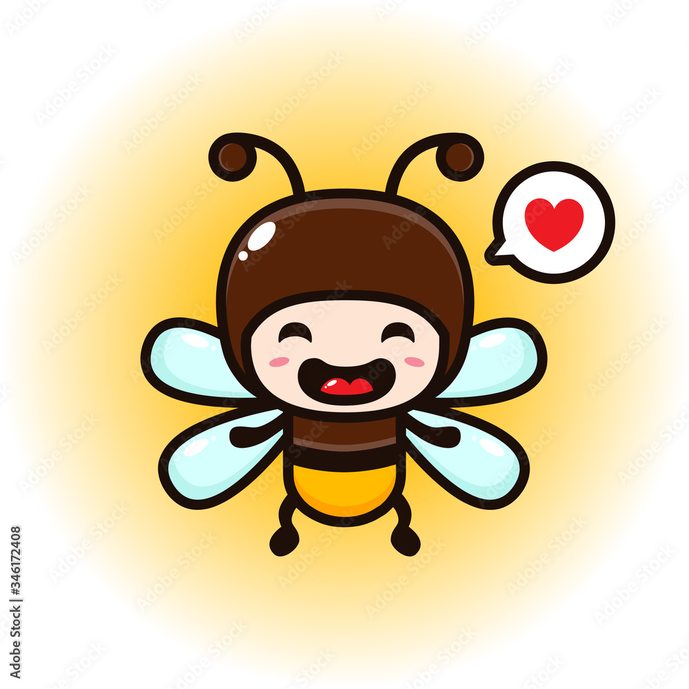 Obraz premium design vector cute fireflies