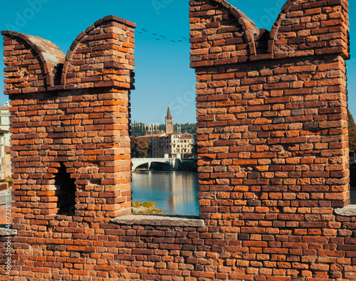 Obraz na plátně Beautiful mages from verona in italy