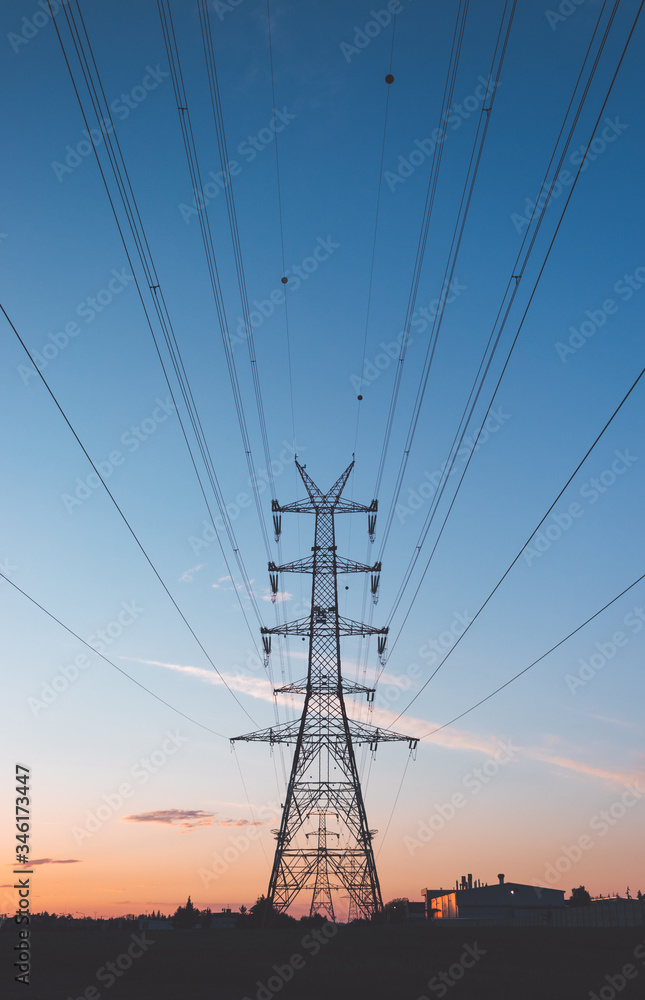 Electricity transmission power lines