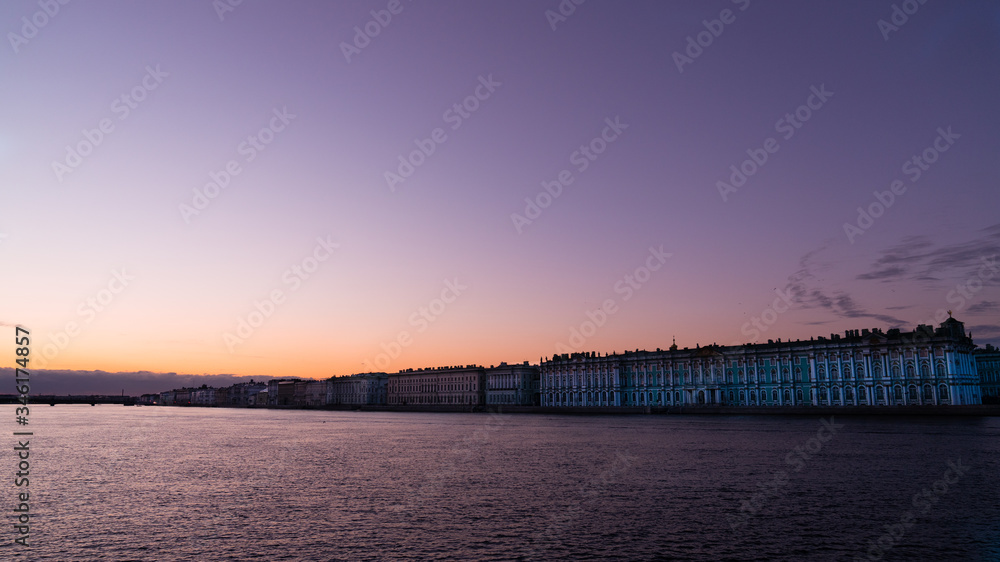 Sunrise in Saint-Petersburg