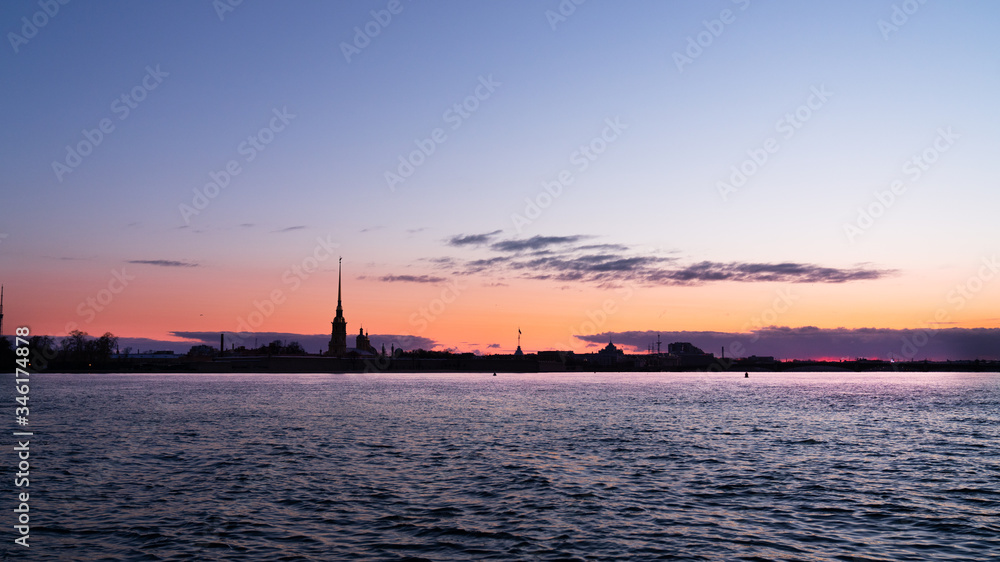 Sunrise in Saint-Petersburg