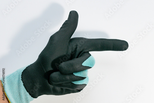 Obraz na plátně Image of a gloved hand