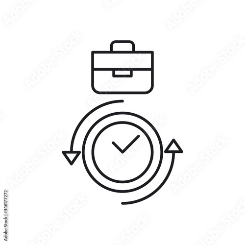 Worktime icon. Vector Illustration