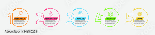 Timeline infographic colorful design element and number options. Business concept with 4 steps. Can be used for workflow layout, diagram, annual report, web design. Vector business template