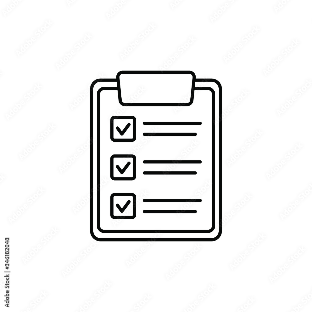 Clipboard icon. Checklist sign symbol for web site and app design. Clipboard icon. Checklist sign symbol for web site and app design.