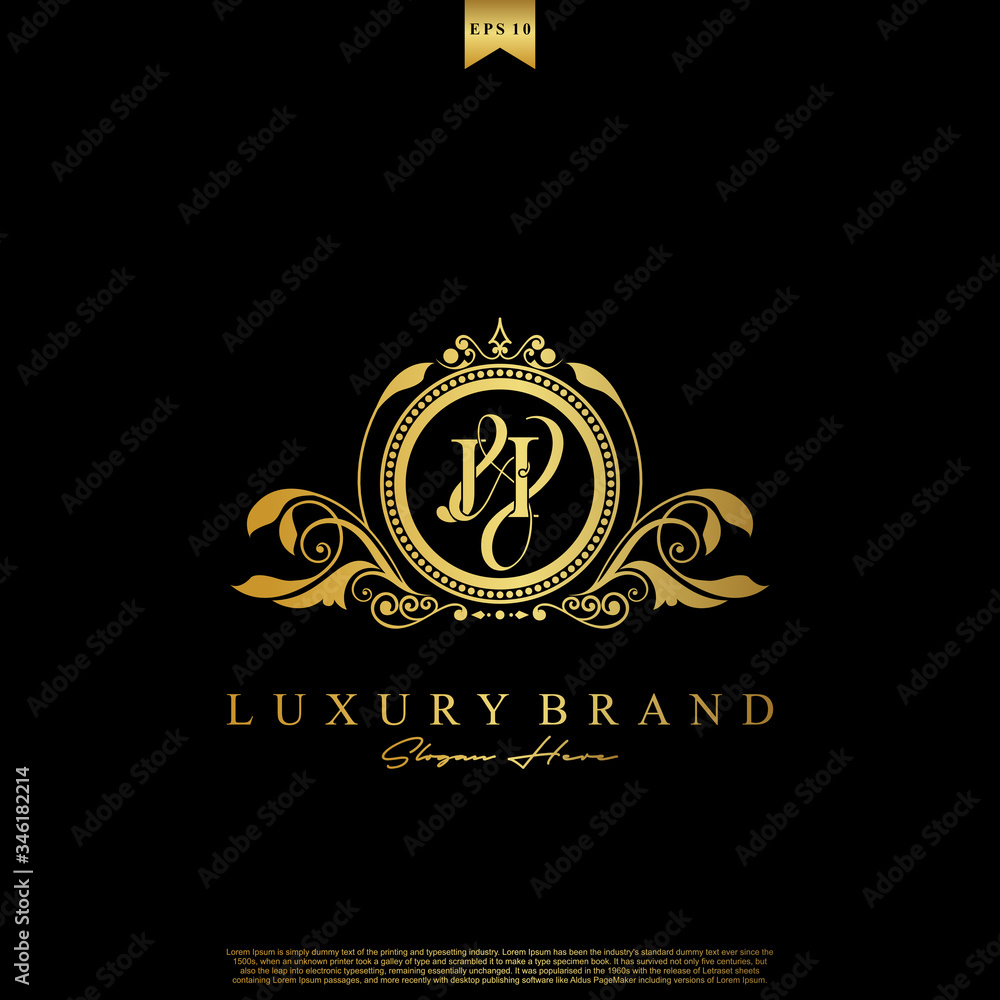 J & I JI logo initial Luxury ornament emblem. Initial luxury art vector mark logo, gold color on black background. J & I JI logo initial Luxury ornament emblem. Initial luxury art vector mark logo, gold color on black background.