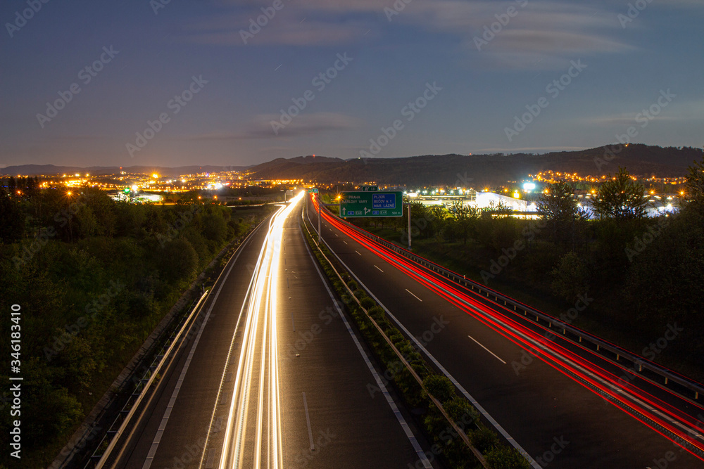 Night highway Carlsbad