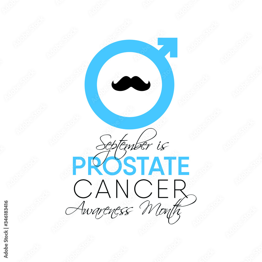 Obraz premium Vector illustration on the theme of Prostate Cancer awareness month observed each year during September.