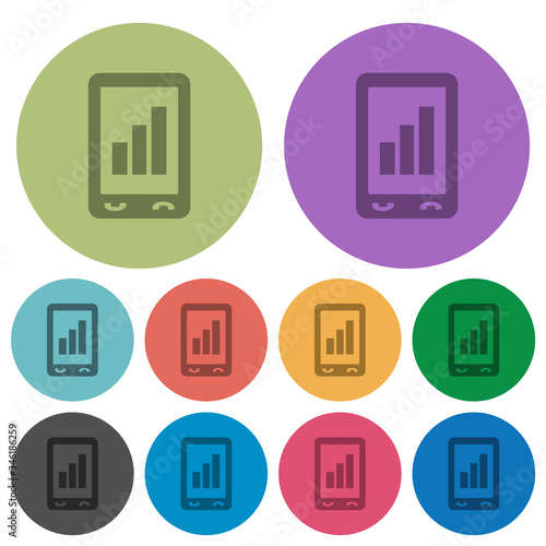 Mobile signal strength color darker flat icons