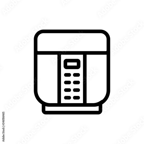 multicooker with many features icon vector. multicooker with many features sign. isolated contour symbol illustration