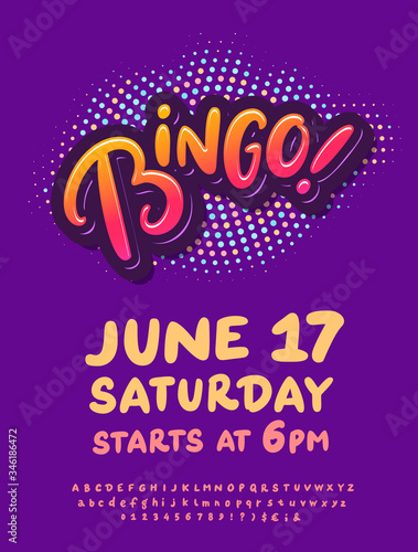 Bingo. Vector invitation flyer.