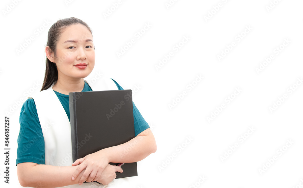 The face Asian beautiful woman with long hair, black, white skin, 30 years old, personality, Young business lady style office for Personal business office or home in white background The face Asian beautiful woman with long hair, black, white skin, 30 years old, personality, Young business lady style office for Personal business office or home in white background