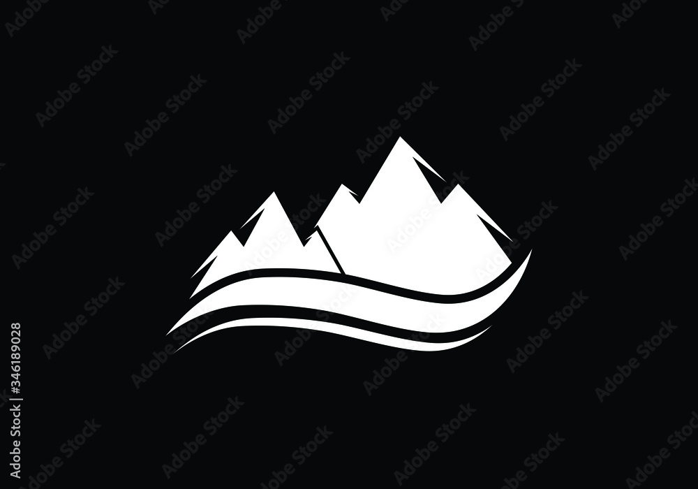 Mountain Logo design template, Mountain Logo sign symbol