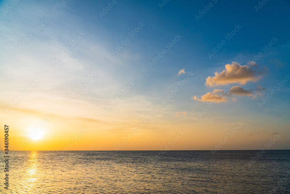 sunset over the sea