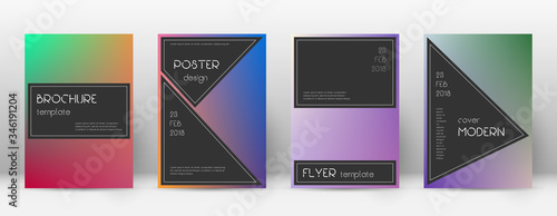 Flyer layout. Black classic template for Brochure,