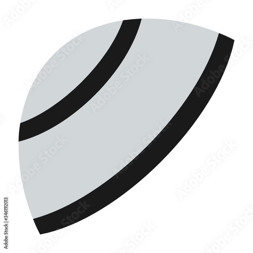 Rounded skullcap vector Color icon design, Muslim Man Head Cover Cap, The taqiyah concept, ramadan kareem and Islamic Symbols on white background, 