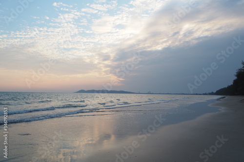 Seaview is in eastern of thailand  This is time for rest and keep skyline and sea photo.  