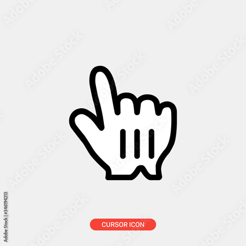 Click icon isolated on white background. Cursor symbol modern, simple, vector, icon for website design, mobile app, ui. Vector Illustration