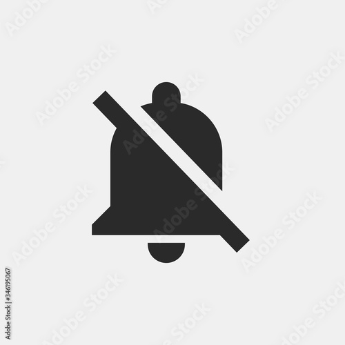 Turn off notification icon. Mute alarm symbol modern, simple, vector, icon for website design, mobile app, ui. Vector Illustration