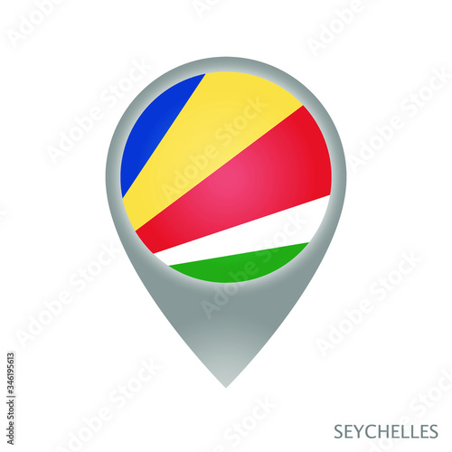 Free Download Map pointer with flag of Seychelles. Colorful pointer icon for map. Vector Illustration. - GFXLoad
