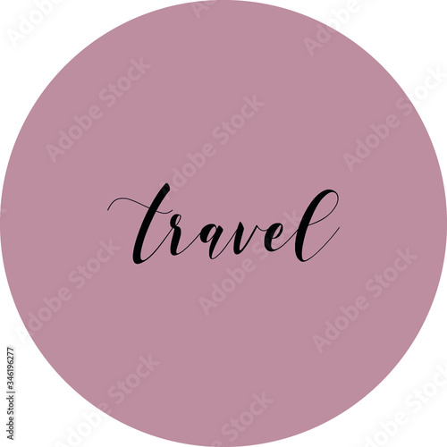 instagram highlight story icons nude dark pink version - travel