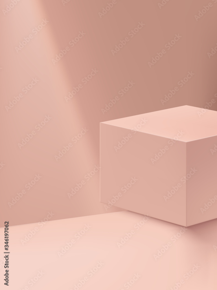 Vector Minimal Geometry Product Display Background or Platform, Pastel Pink Monochrome Vector Minimal Geometry Product Display Background or Platform, Pastel Pink Monochrome
