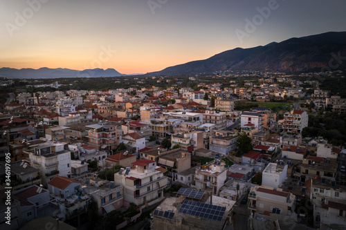 Aerial view of old town of Kalamata City, Peloponnese, Greece. © Mariana Ianovska
