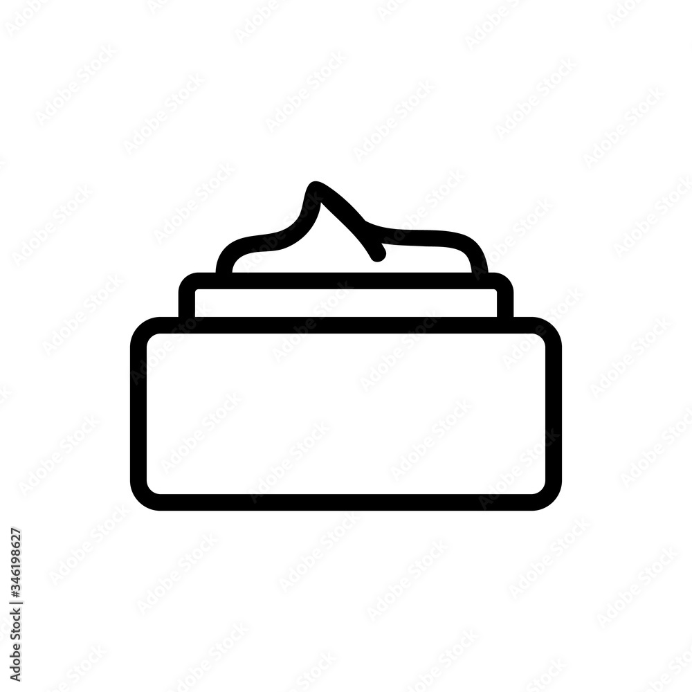 moisturizer in jar icon vector. moisturizer in jar sign. isolated contour symbol illustration moisturizer in jar icon vector. moisturizer in jar sign. isolated contour symbol illustration