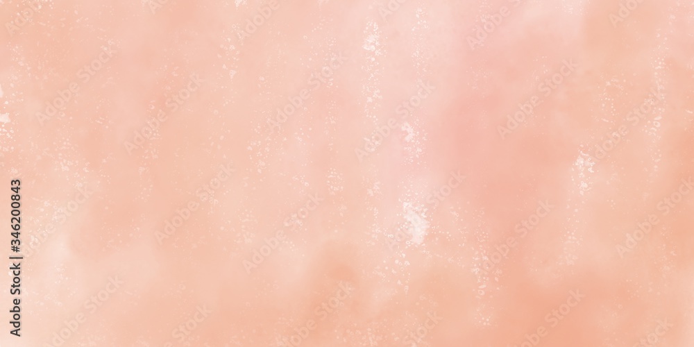 Wet sponge watercolour background texture in peach. Add an artistic handmade touch to design projects.