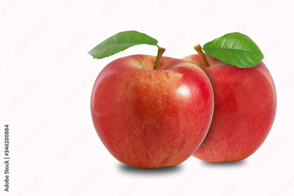 Red apples isolated on a white background Red apples isolated on a white background